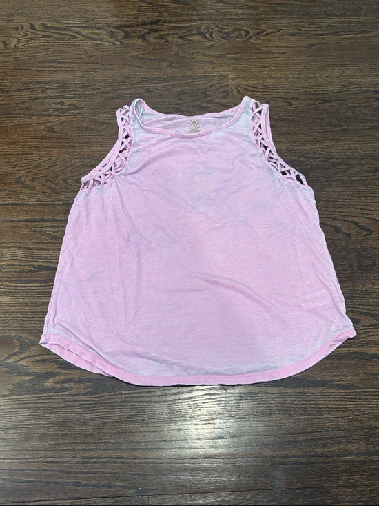 GAIAM Tops - GAIAM Women’s Light Pink Lattice-Shoulder Tank Top Size Medium